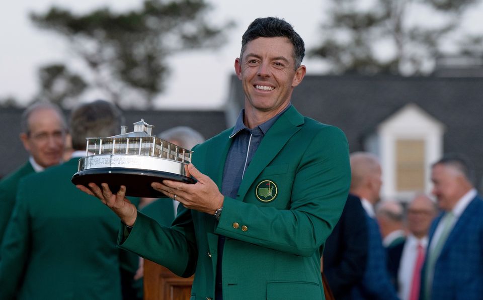 Rory McIlroy toasts his Masters triumph at Augusta National last April