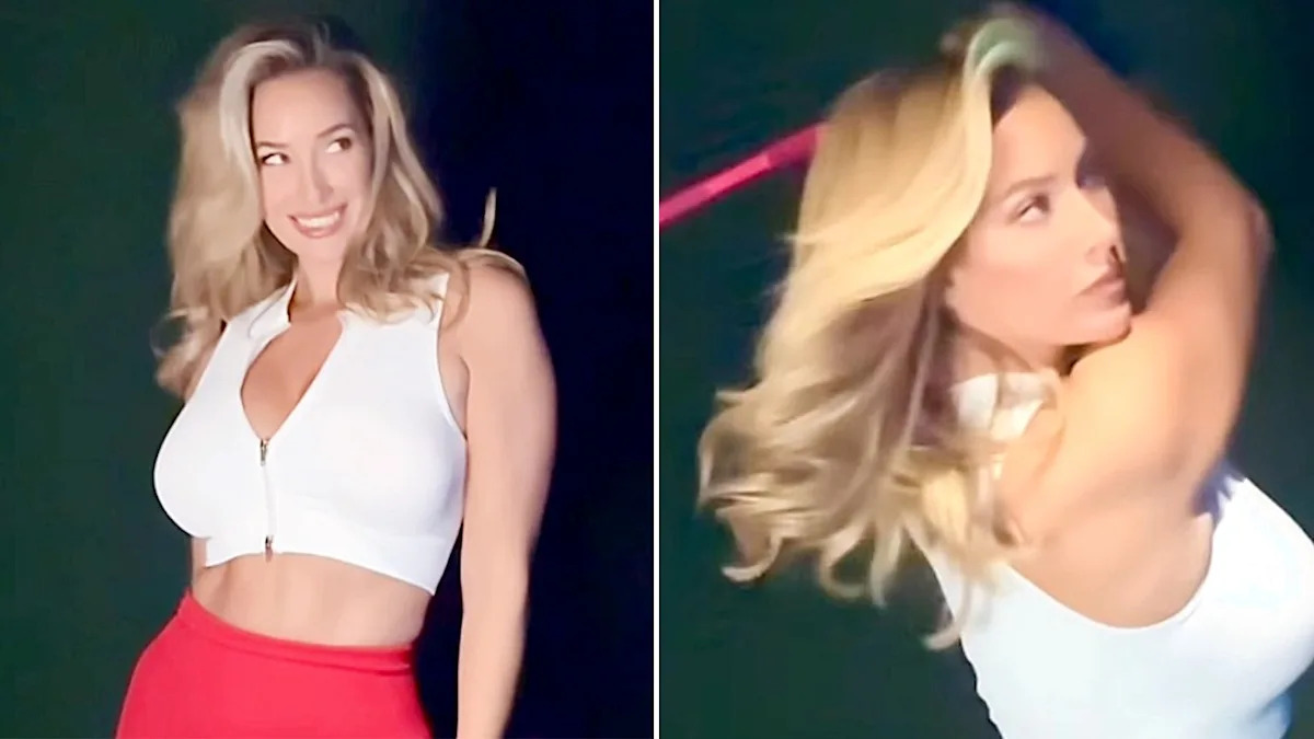 Paige Spiranac, in Leggings and a Plunging Top, Shows Off Her Swing in Mesmerizing Slow-Mo Video Yahoo entertainment home
