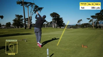 3 Different Eras of Golf Clubs on One Hole