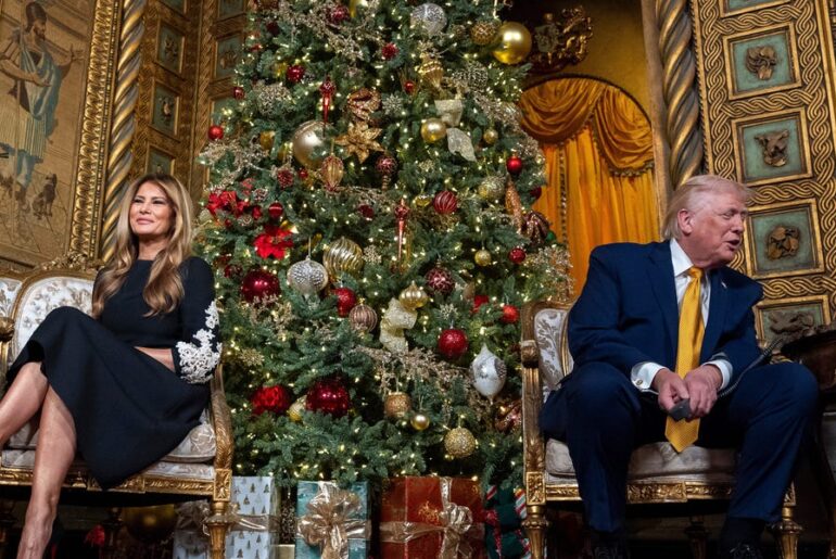 Donald Trump and Melania's Mar-a-Lago Christmas Celebrations: Photos