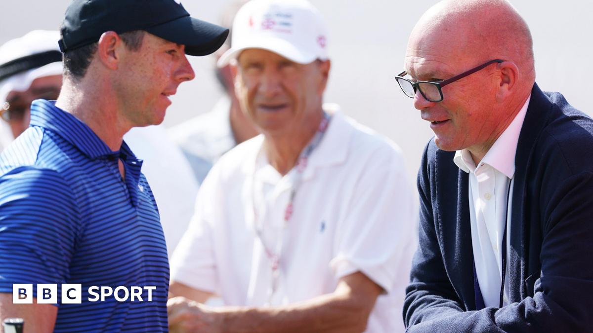 Innovation, evolution, revolution – golf's new faces championing change – BBC Rory McIlroy chatting to DP World Tour chief executive Guy Kinnings