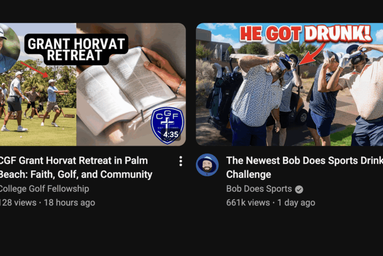 The Duality of YouTube Golf