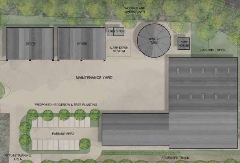 The scheme is earmarked for land near the club’s driving range. Picture: Kent Design Studio