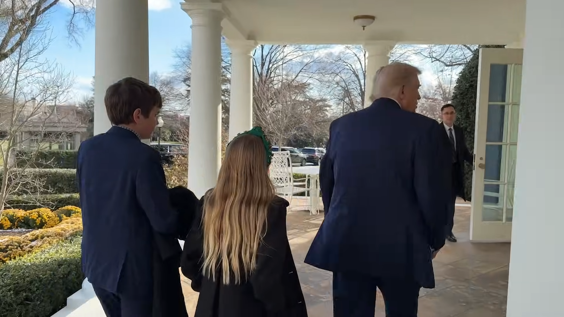 Trump showed Kair around in a video titled ‘Christmas at the White House’ released on Saturday