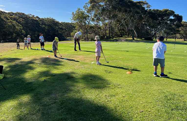 Junior golf clinics are on offer at the Golfie during summer holidays.