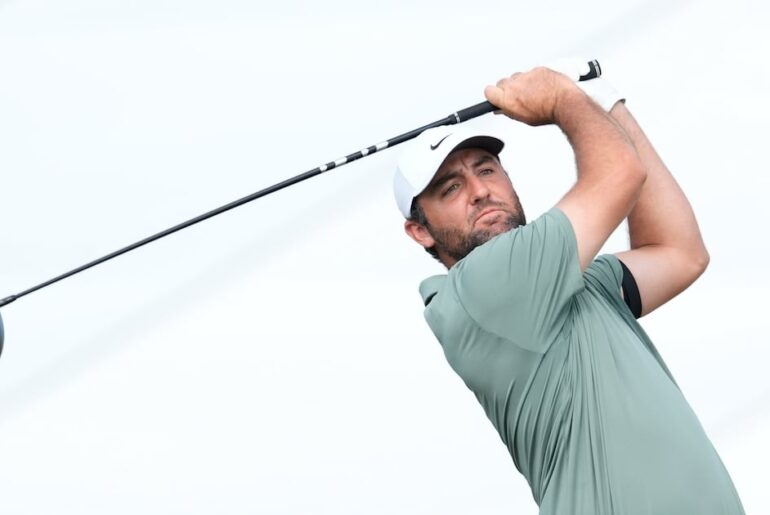 Scottie Scheffler returns from two months away, shares lead at the Hero World Challenge