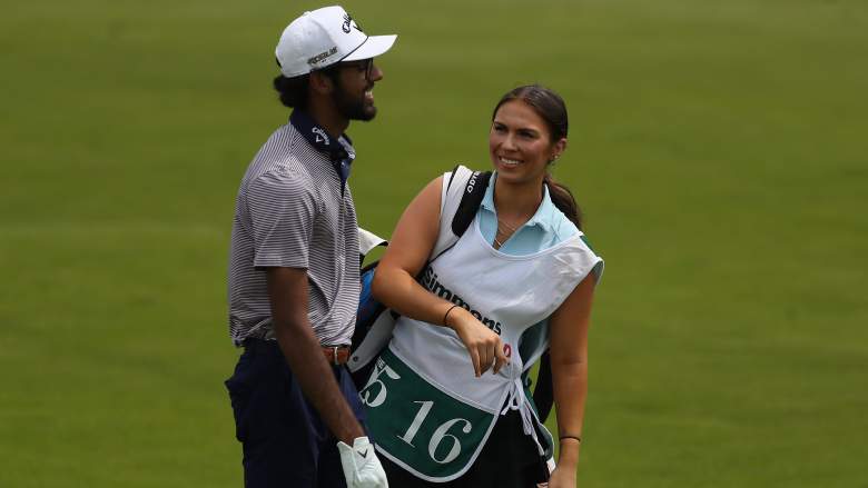 Akshay Bhatia and fiance, Presleigh Schultz.
