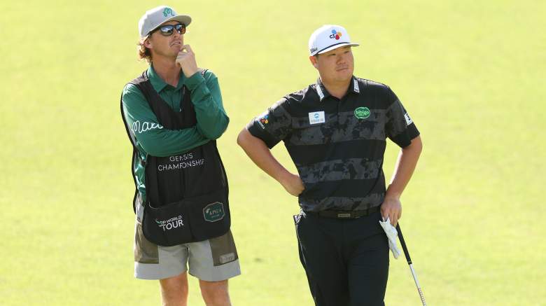 Sungjae Im and his caddie, Willy Wilcox