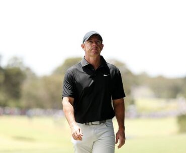 Watch: Rory McIlroy hits bizarre fresh air shot before bouncing back in Australian Open