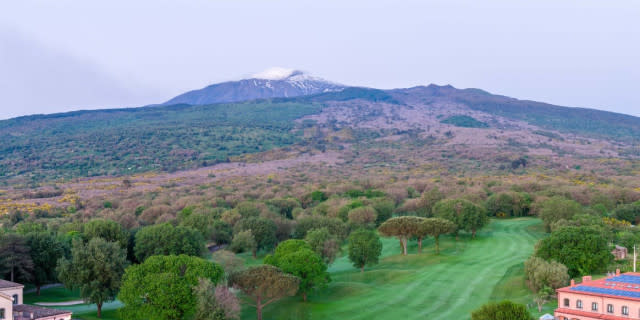 You could play a golf course beneath a volcano