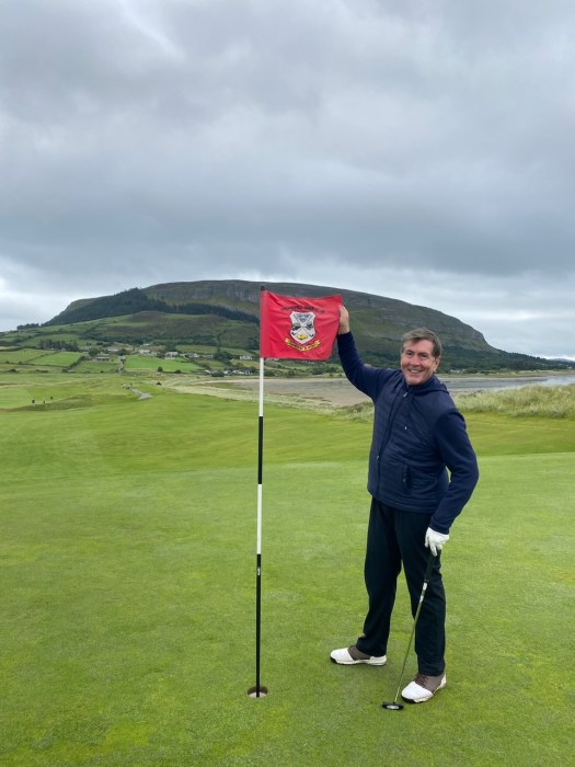 Bill McCuddy golfing in Ireland