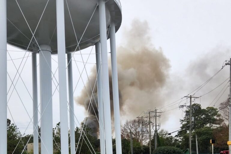 This witness photo shows smoke coming from the Augusta National Golf Club on Monday, Dec. 1. Submitted photo
