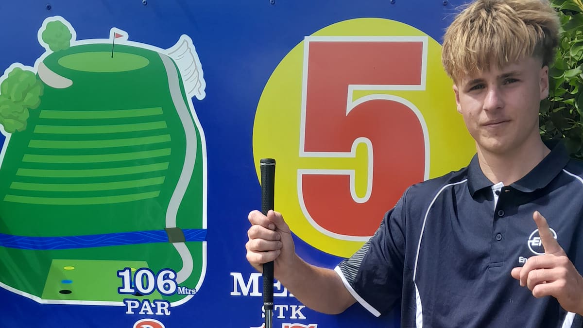 On The Up: Young golfer Josh Beckham gets surprise slam-dunk hole-in-one at fundraiser On The Up: Young golfer Josh Beckham gets surprise slam-dunk hole-in-one at fundraiser