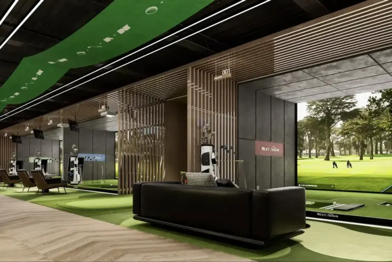 Indoor golf club and cafe swings for spring opening in Merrifield