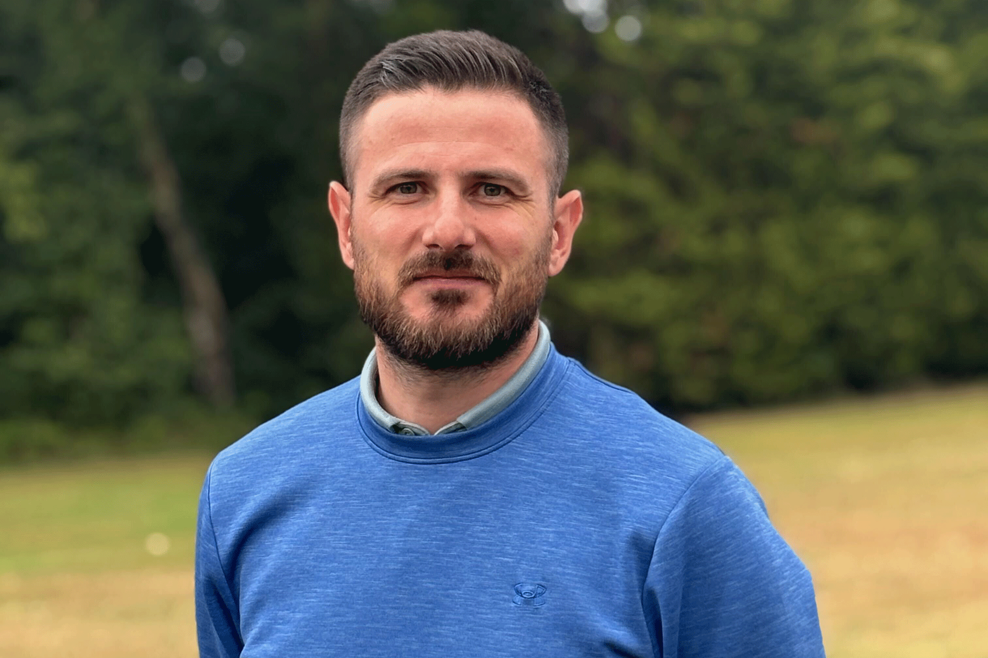A headshot of Golf Monthly Instruction Writer Barry Plummer, taken just off the first tee at Sand Moor Golf Club