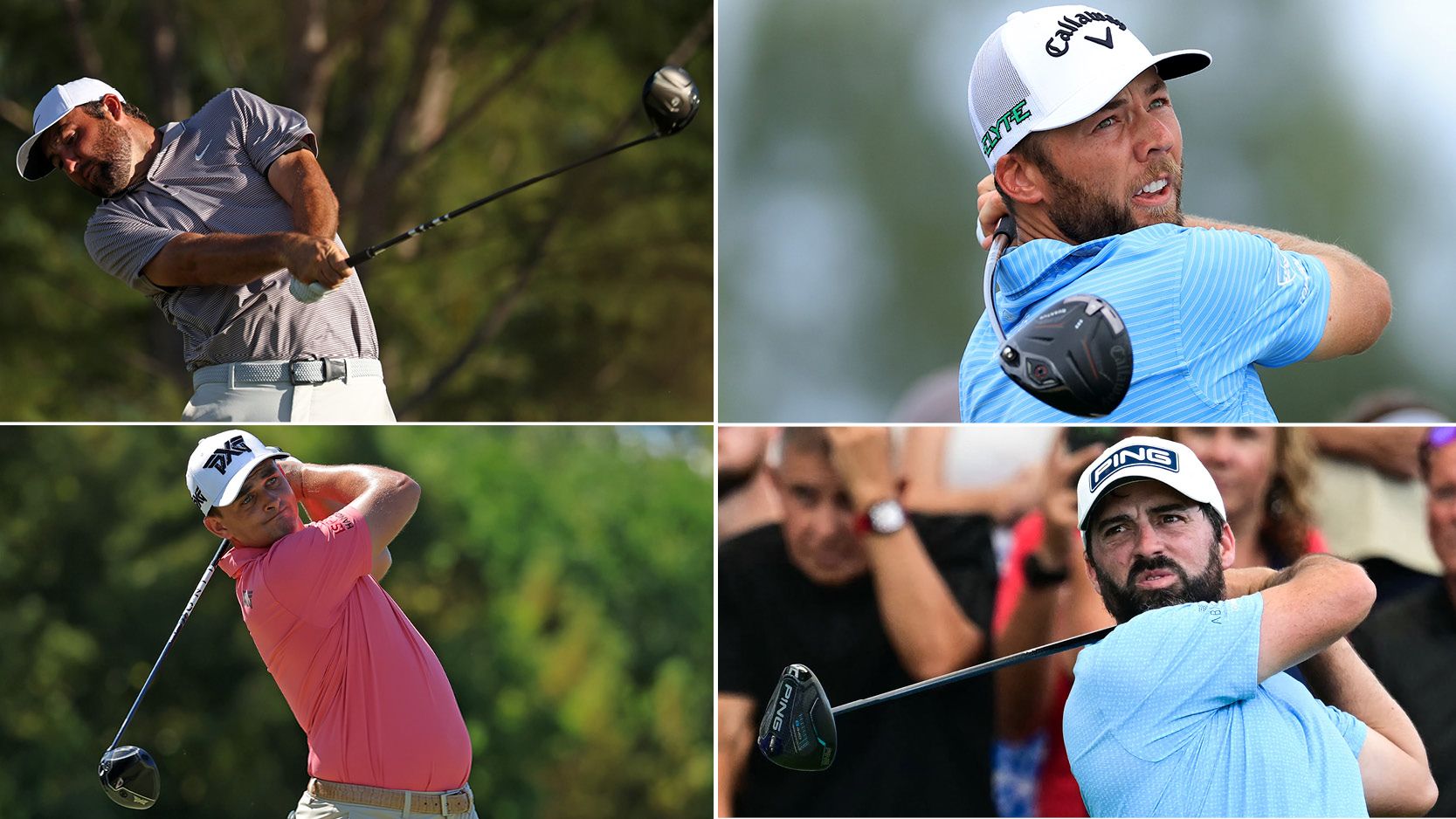 New 2026 Drivers: What We Know So Far And Who’s Using Them Four golfers hit golf balls with drivers