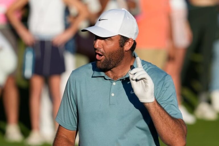 Scottie Scheffler shows no mercy, even in a friendly match with his caddie