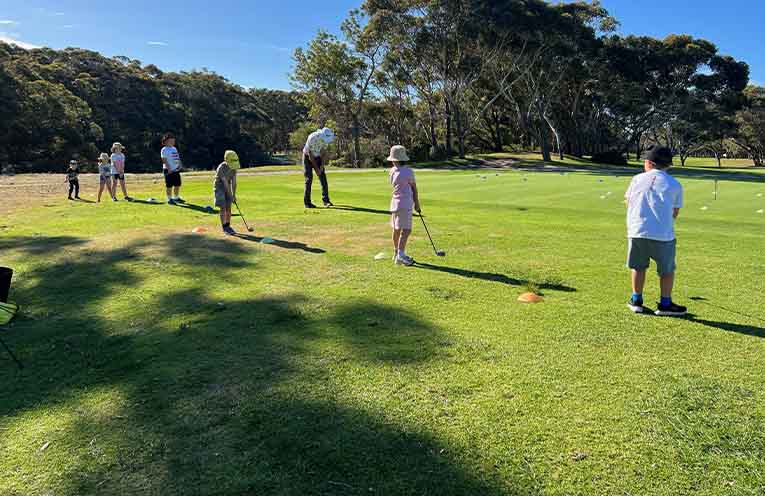 Junior golf clinics are on offer at the Golfie during summer holidays.