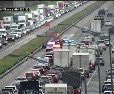 Major backups on I-95 South at International Golf Parkway due to police activity