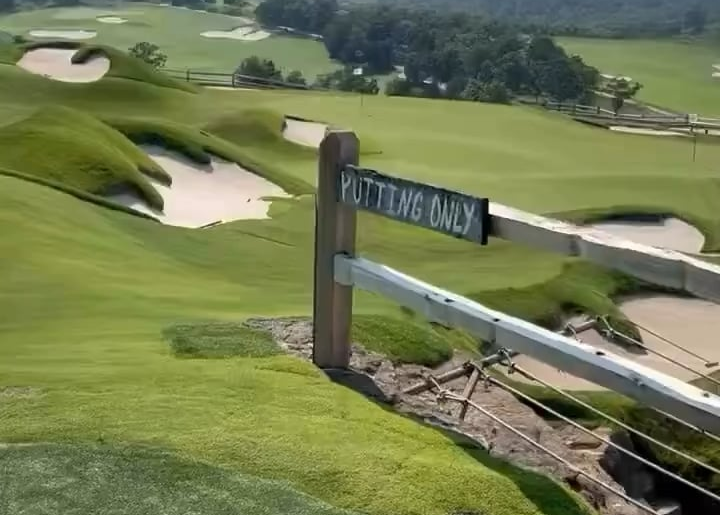 65 yard’s put - only putting allowed