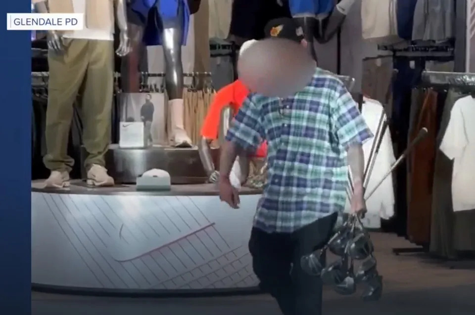 Connor Burgess is accused of stealing $12,000 worth of golf clubs from several Phoenix-area retail outlets.