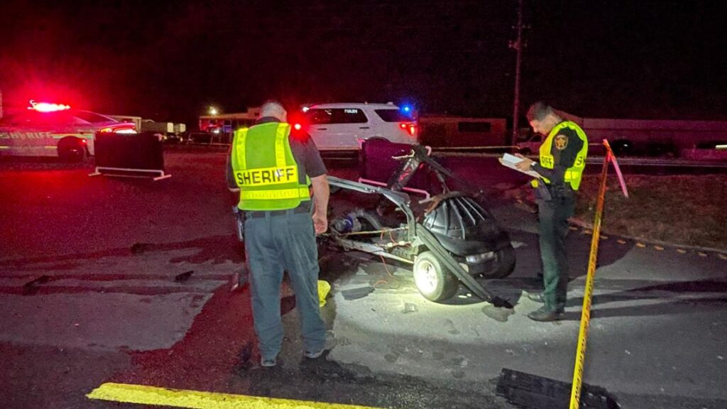 Elderly man fatally struck by car while riding golf cart in Lakeland, officials say