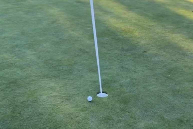 Closest ever to a hole in one.