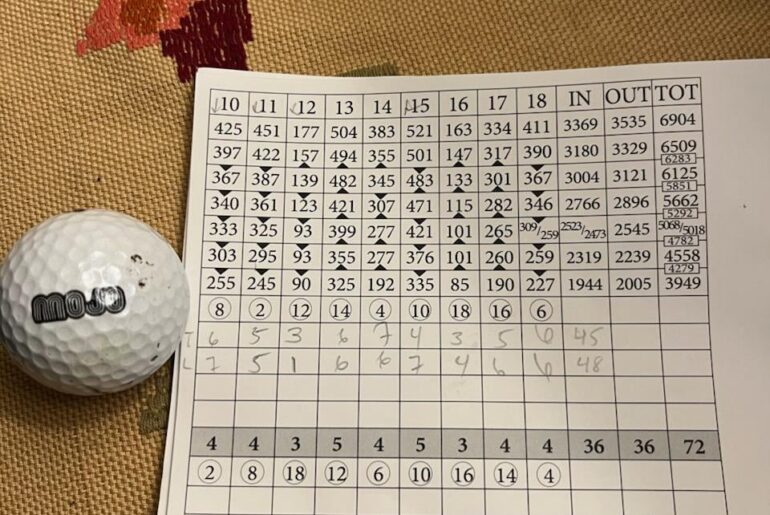 My mother got her first hole in one today at 64 years old! Personally, I chalk it up to her great taste in golf balls.