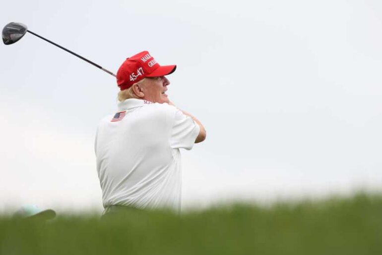Trump visits Scotland to unveil a new golf course