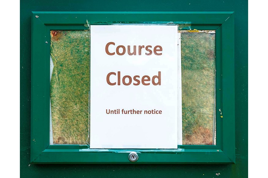Golf courses closed during Covid.
