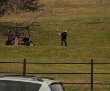 Golfers enjoy the warm weather at Mount Ogden Golf Course Friday. (Mike Anderson KSL TV)...