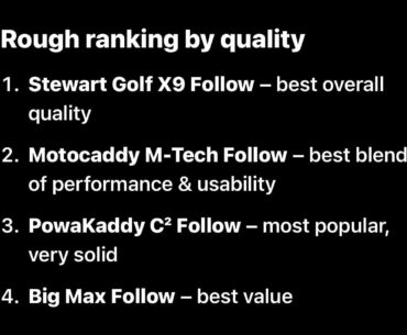 I wanna get my uncle a following electric trolley for golf bags but are they actually worth it ?