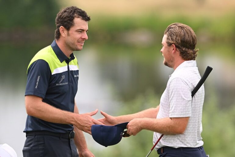 Two close friends on the professional golf circuit found themselves on opposite sides this week, as one re-signed with LIV Golf and the other slammed the tour, saying it "will never succeed".