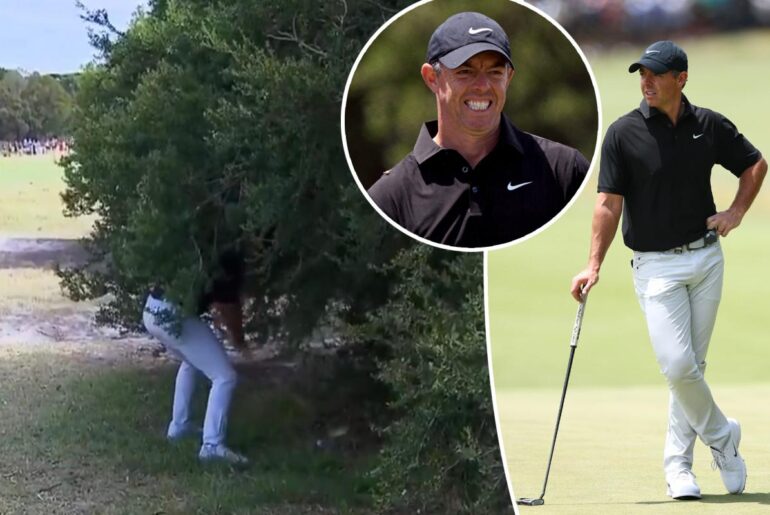 Rory McIlroy completely whiffs on shot in embarrassing Australian Open moment