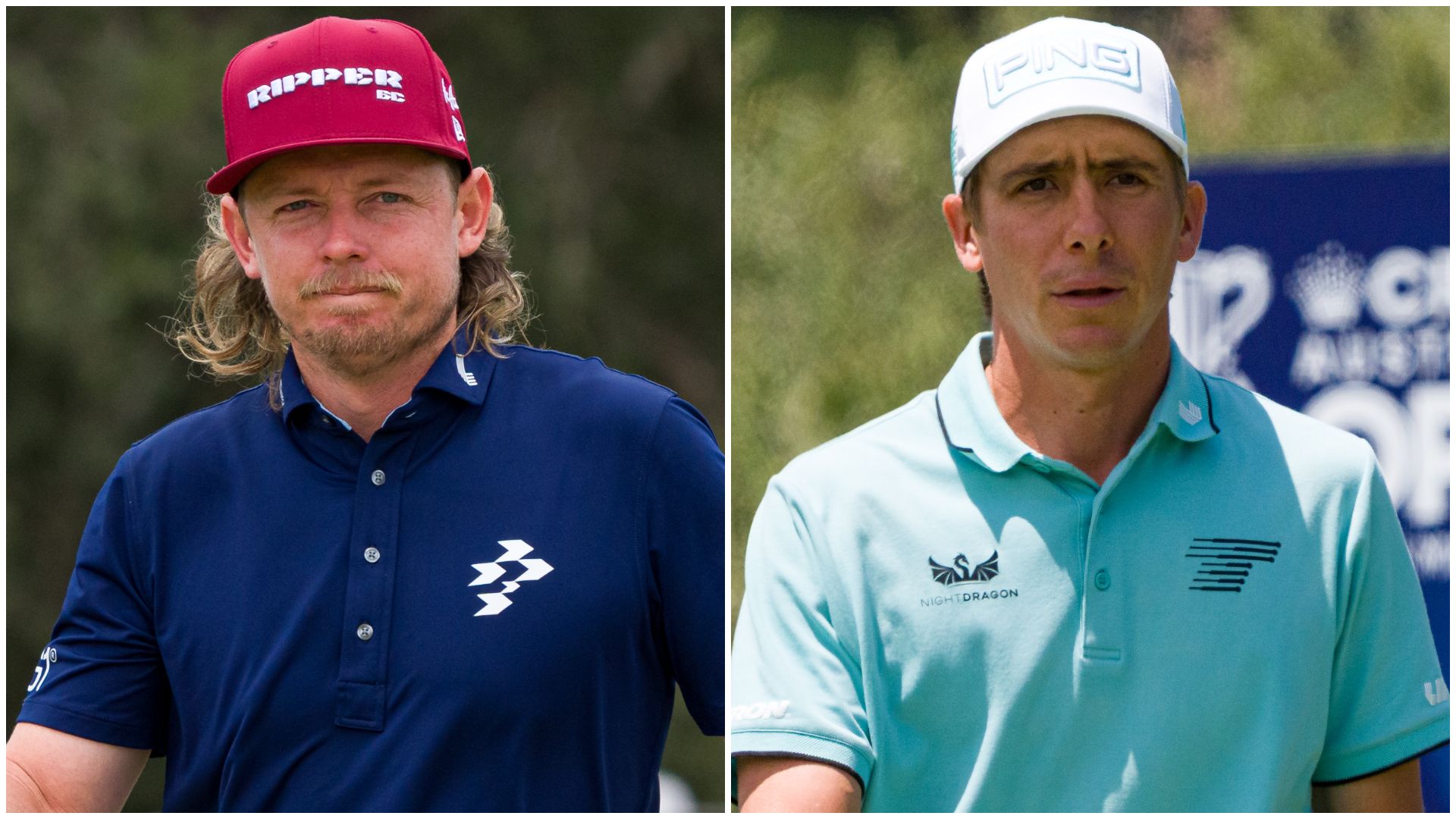 LIV Golf Leaderboard At The Crown Australian Open Side-by-side of Cameron Smith and Carlos Ortiz