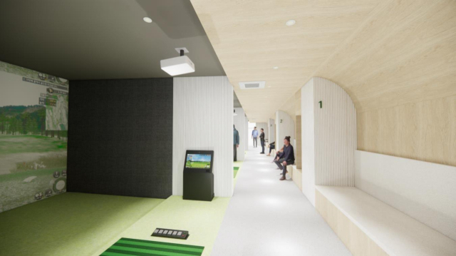 An indoor park golf center set to open in February at Samgakji Station on Seoul Subway Line No. 6. (Yongsan-gu Office)