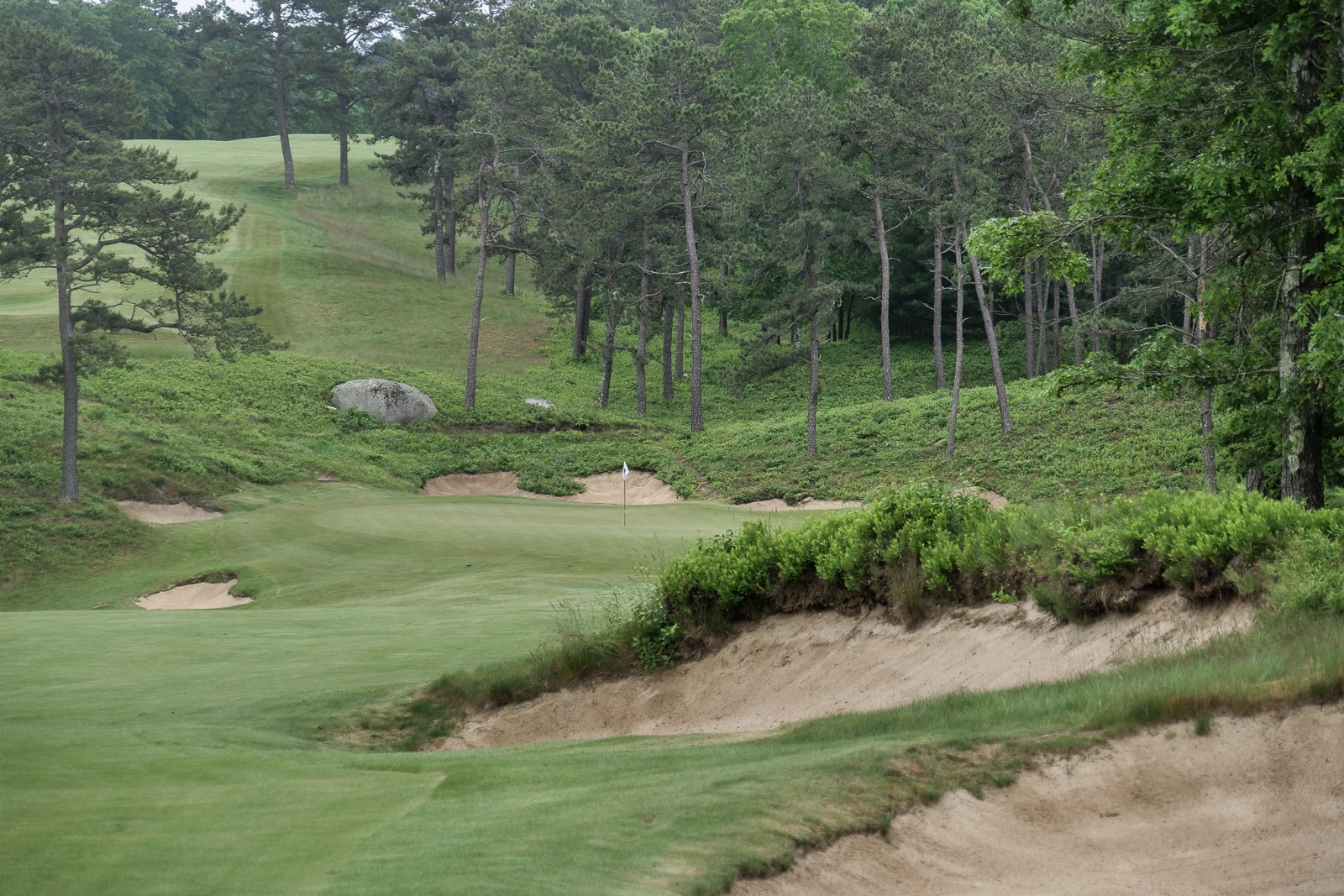 The approach on 13 at Old Sandwich.
