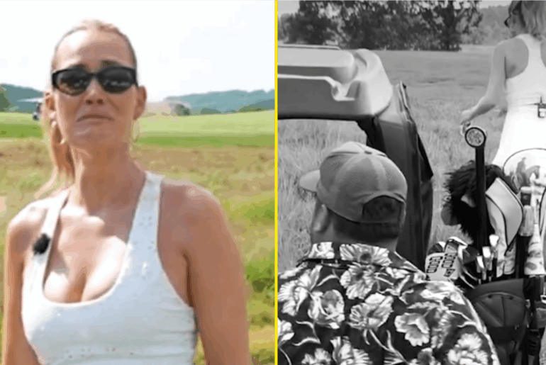Paige Spiranac reduced to tears and walks off green after being accused of cheating in golf event