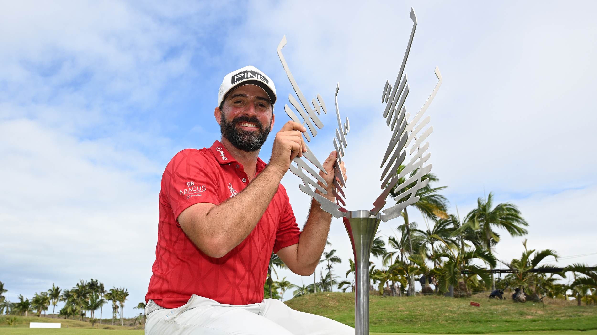 John Parry with the AfrAsia Bank Mauritius Open trophy