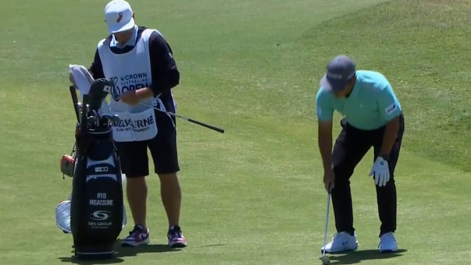 DP World Tour pro penalised after dropping club on golf ball during final round of Australian Open Ryo Hisatsune dropped his club on his ball (X/Twitter)