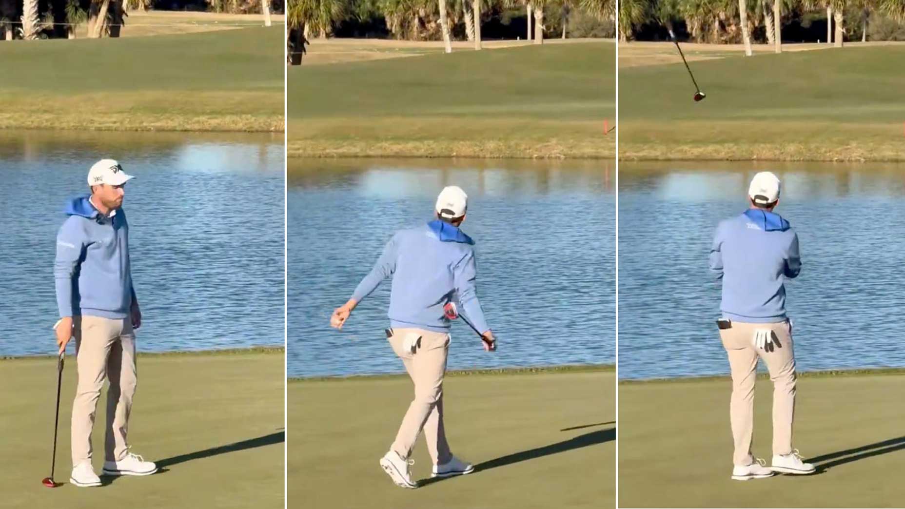 Tour pro throws putter into lake at Q-School in viral incident Tour pro throws putter into lake at Q-School in viral incident