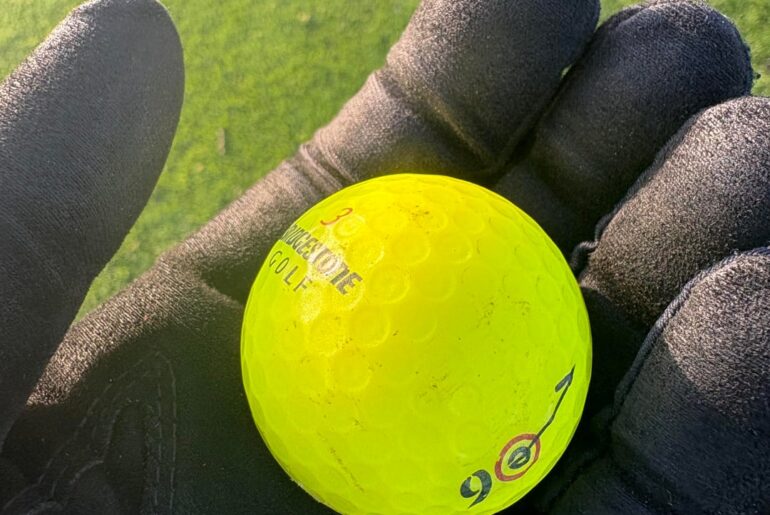 I just finished the 72nd hole I have played with the same ball over the last week. Combined score was +41.