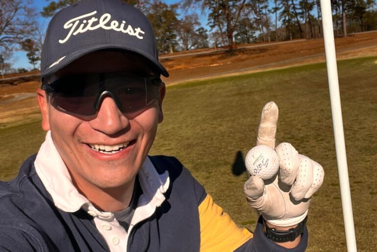 After 5 years of grinding, it finally happened!!! Hole in 1🍻 par 3, 157 yards