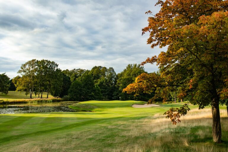 The 17th hole at Little Aston Golf Club