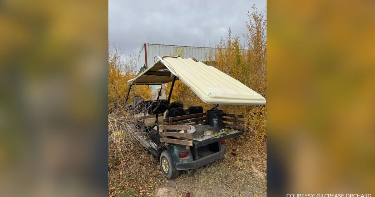 Gilcrease Orchard seeks help finding vandals from stolen golf cart rampage
