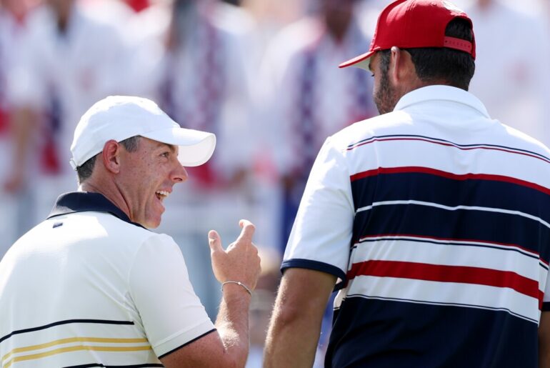 Rory McIlroy's Optum Golf Channel Games prep included a flop shot ... over Tiger Woods