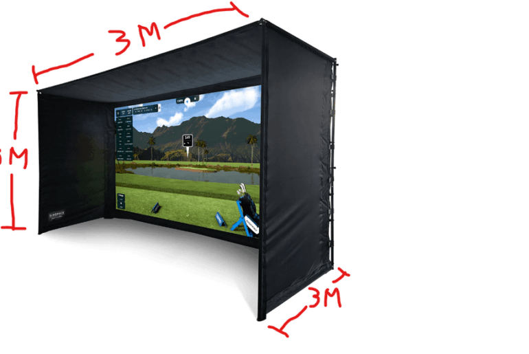 Golf sim canvas size