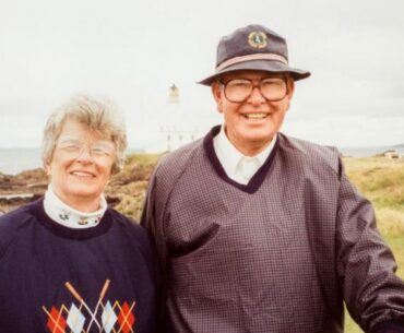 Patty amd Whitey Barnard in Scotland.