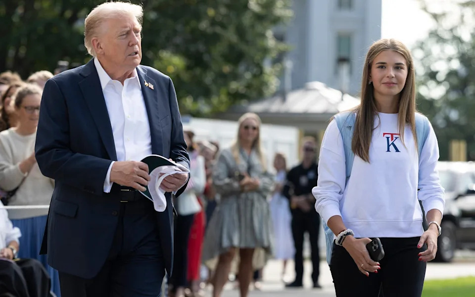 Donald and Kai Trump at the White House in Sept 2025