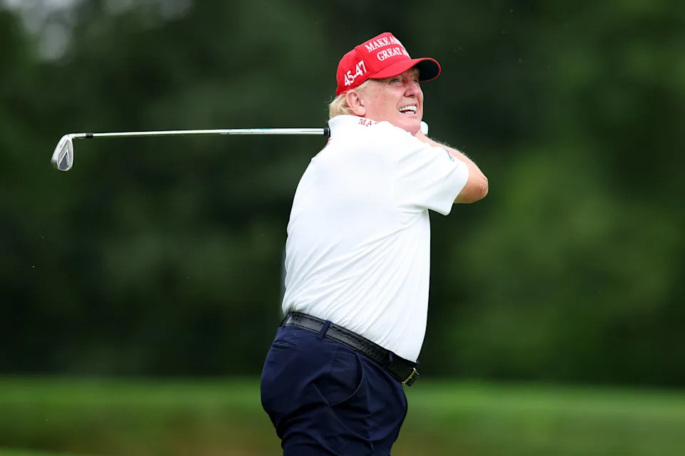 A golf coach once told the Daily Beast that the president's technique left something to be desired. / Mike Stobe / Getty Images